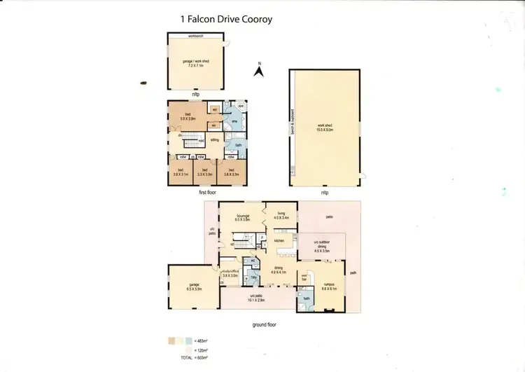 Floorplan of Homely house listing, 1 Falcon Crescent, Cooroy QLD 4563
