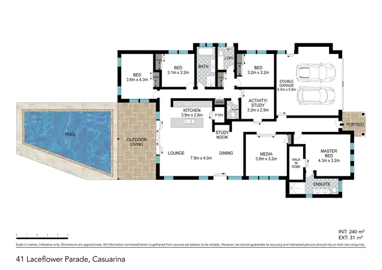 Floorplan of Homely house listing, 41 Laceflower Parade, Casuarina NSW 2487