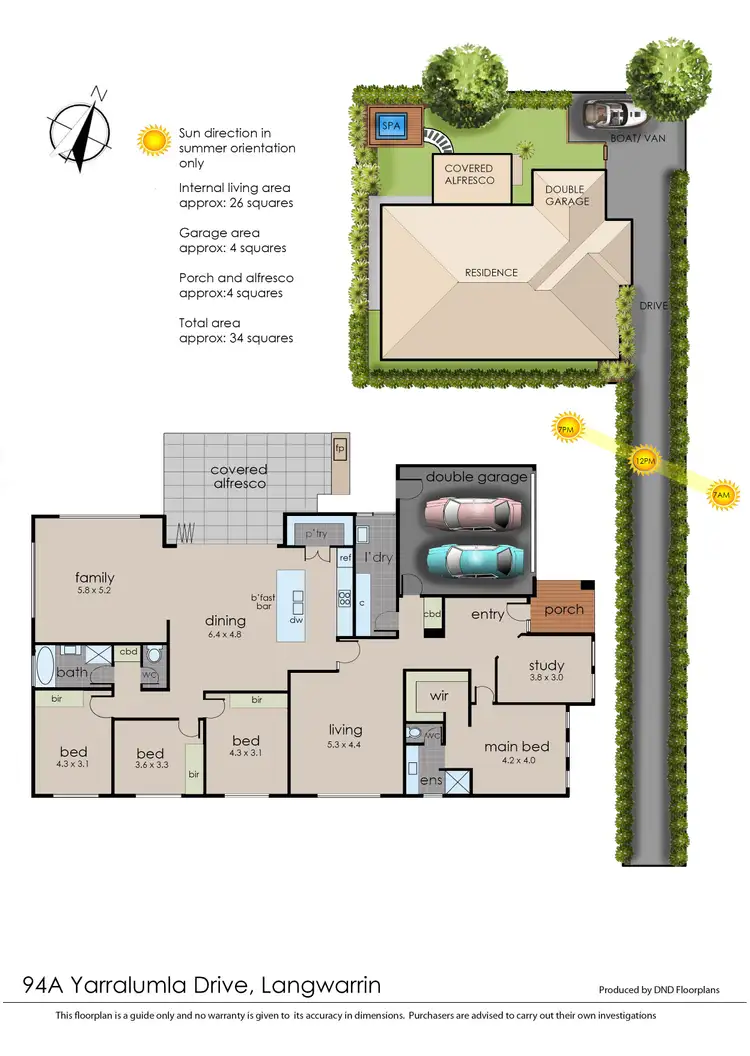 Floorplan of Homely house listing, 94a Yarralumla Drive, Langwarrin VIC 3910
