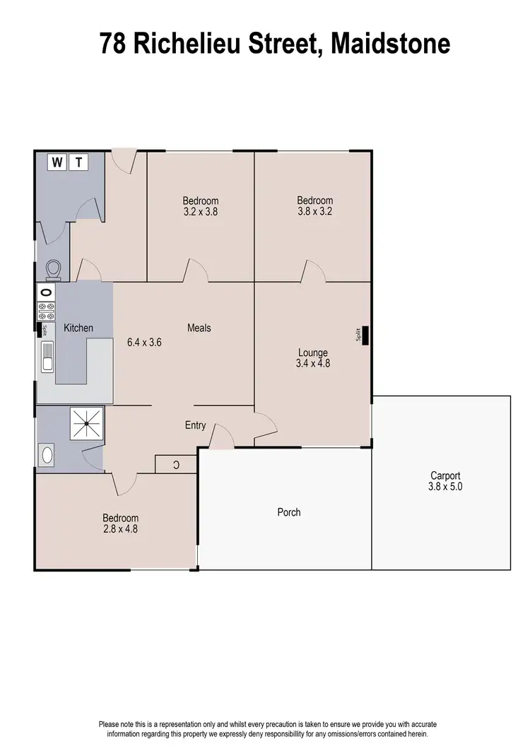 Floorplan of Homely house listing, 78 Richelieu Street, Maidstone VIC 3012