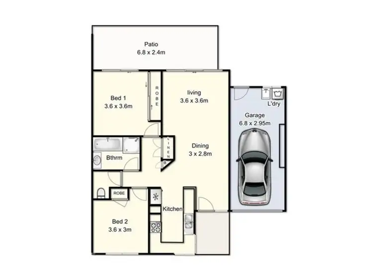 Floorplan of Homely semi-detached listing, 197/125 Hansford Road, Coombabah QLD 4216