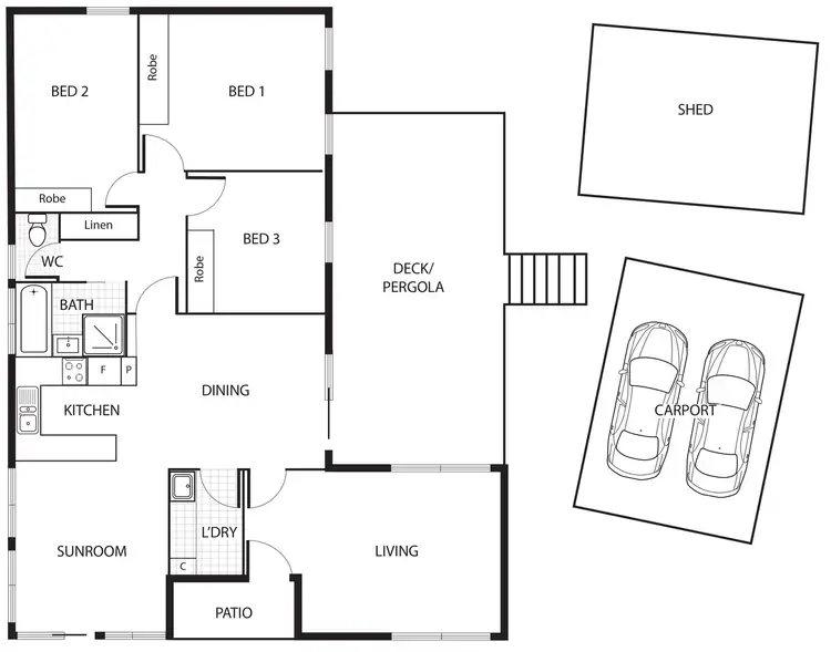 Floorplan of Homely house listing, 6 Illingworth Street, Wanniassa ACT 2903