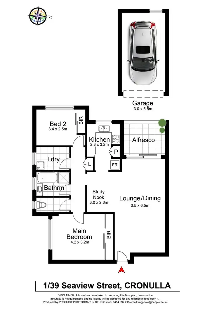 Floorplan of Homely apartment listing, 1/39-41 Seaview Street, Cronulla NSW 2230