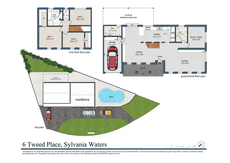 Floorplan of Homely house listing, 6 Tweed Place, Sylvania Waters NSW 2224