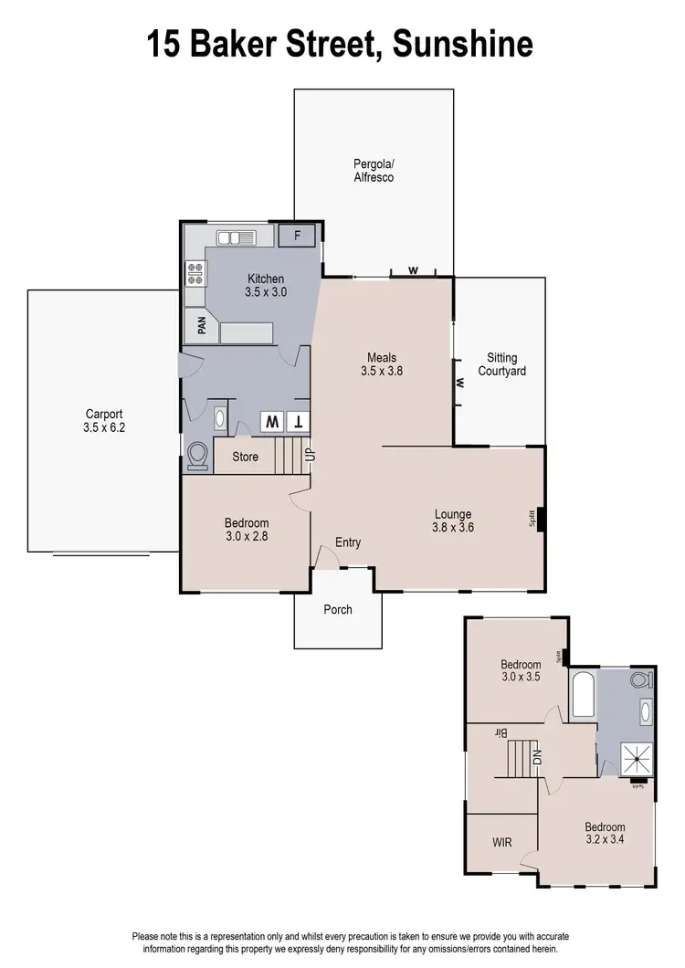 Floorplan of Homely house listing, 15 Baker Street, Sunshine VIC 3020