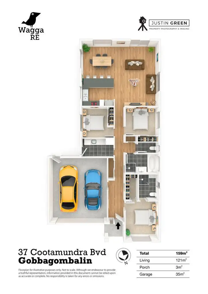 Floorplan of Homely house listing, 37 Cootamundra Boulevarde, Gobbagombalin NSW 2650