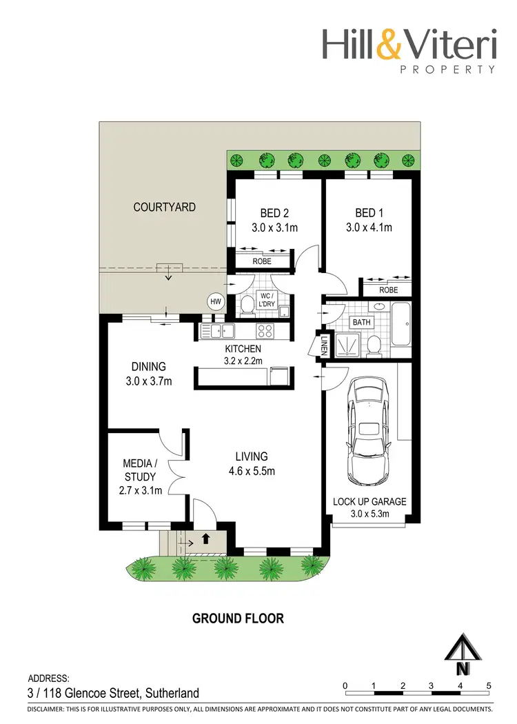 Floorplan of Homely villa listing, 3/118 Glencoe Street, Sutherland NSW 2232