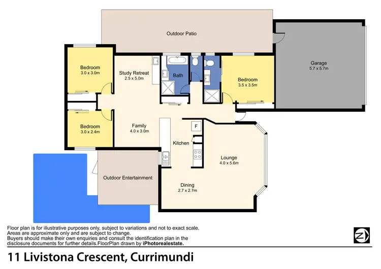 Floorplan of Homely house listing, 11 Livistona Crescent, Currimundi QLD 4551