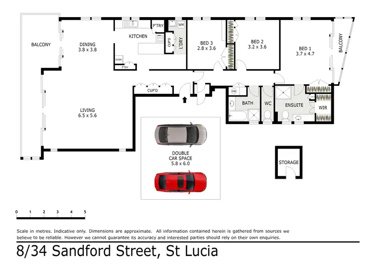 Floorplan of Homely apartment listing, 8/34 Sandford Street, St Lucia QLD 4067