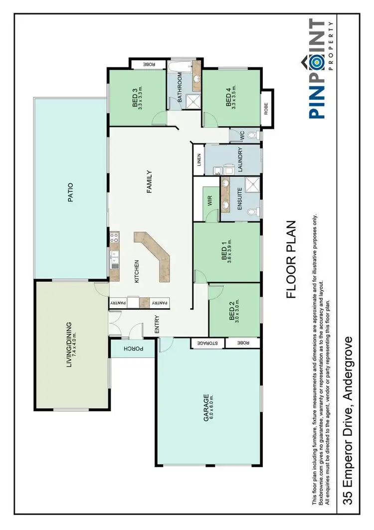 Floorplan of Homely house listing, 35 Emperor Drive, Andergrove QLD 4740