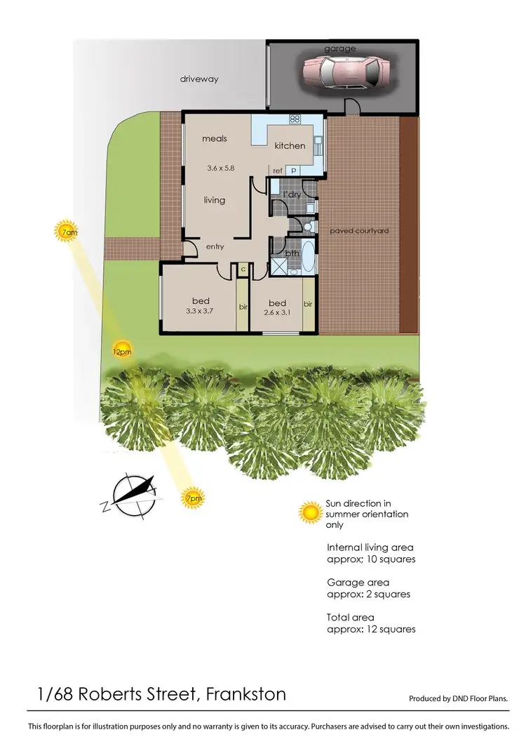Floorplan of Homely unit listing, 1/68-70 Roberts Street, Frankston VIC 3199