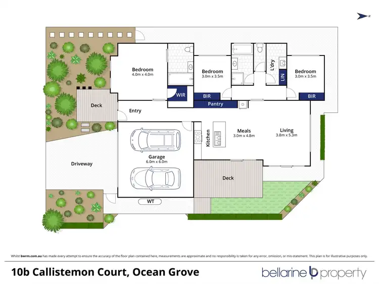 Floorplan of Homely townhouse listing, 10B Callistemon Court, Ocean Grove VIC 3226