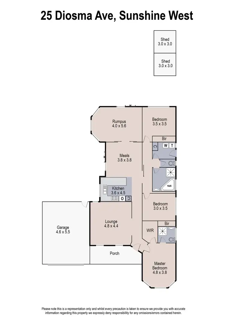 Floorplan of Homely house listing, 25 Diosma Avenue, Sunshine West VIC 3020