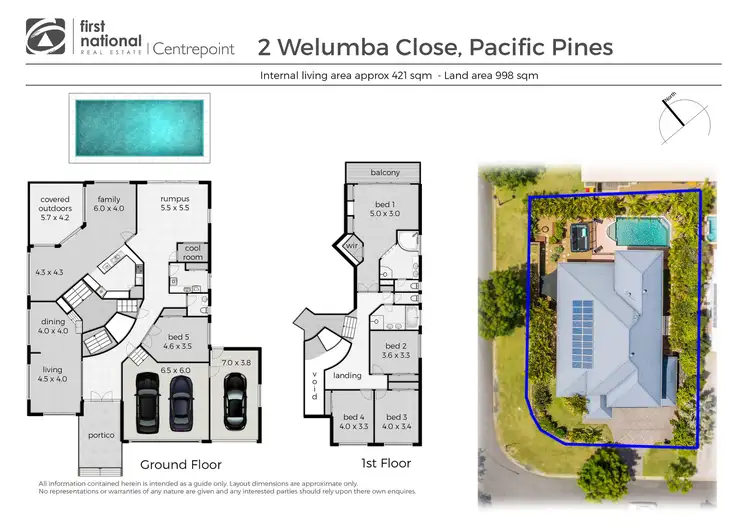 Floorplan of Homely house listing, 2 Welumba Close, Pacific Pines QLD 4211
