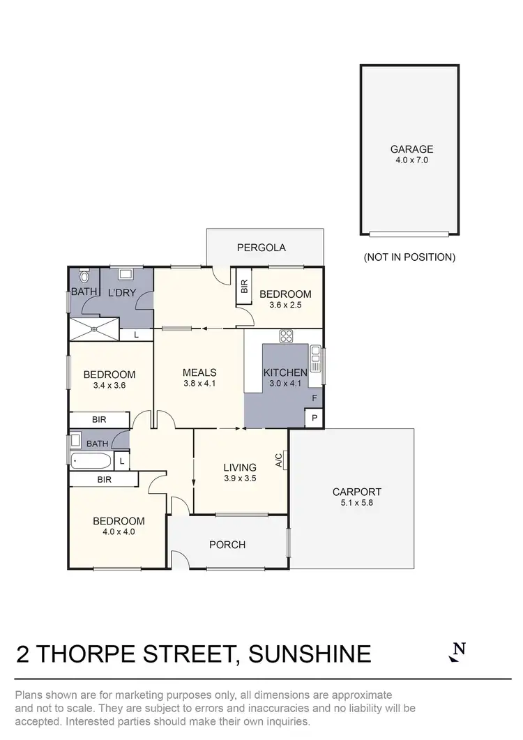 Floorplan of Homely house listing, 2 Thorpe Street, Sunshine VIC 3020