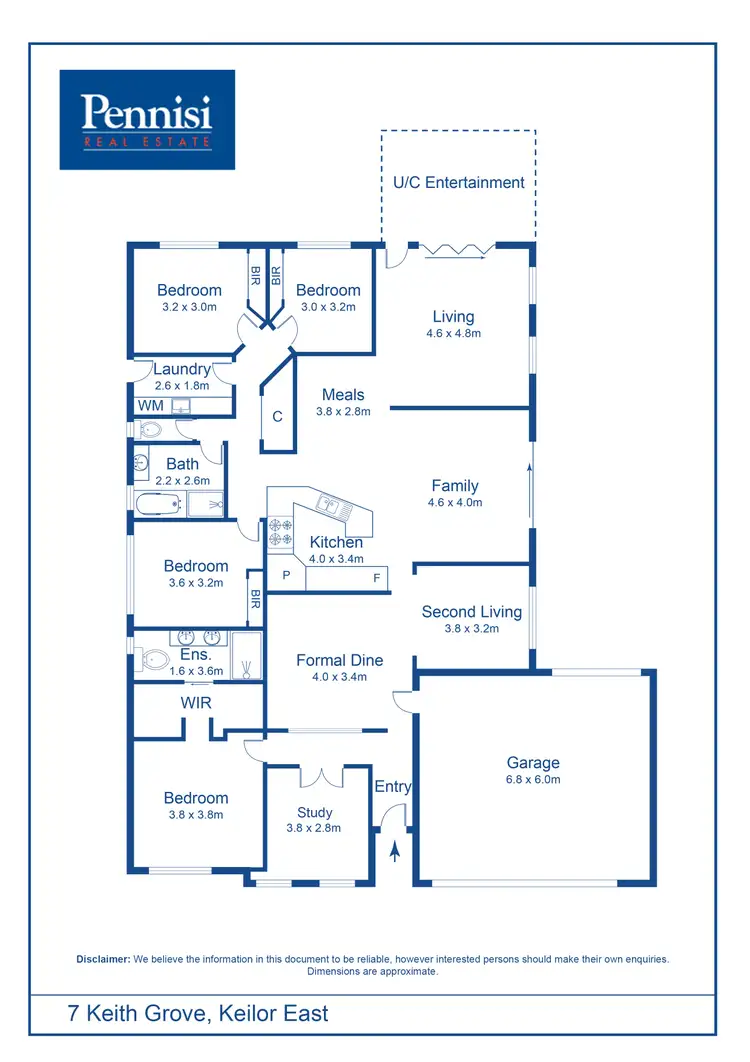 Floorplan of Homely house listing, 7 Keith Grove, Keilor East VIC 3033