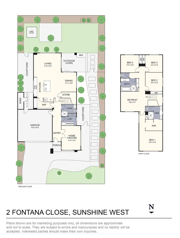 Floorplan of Homely house listing, 2 Fontana Close, Sunshine West VIC 3020