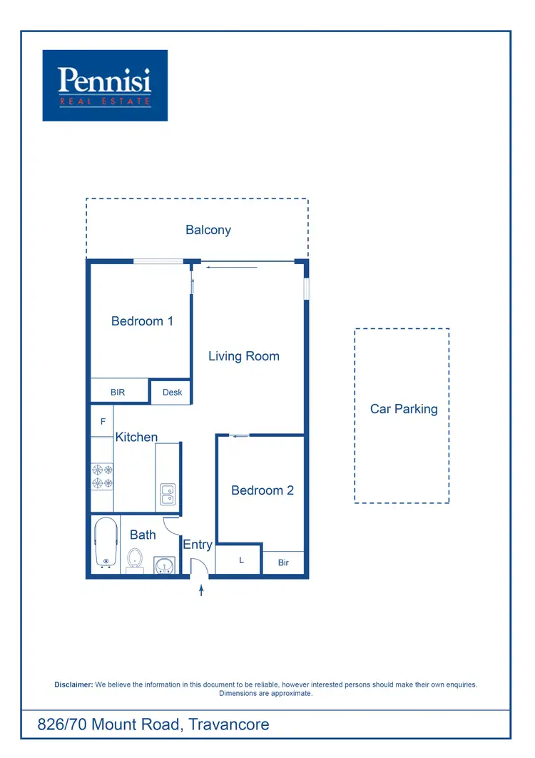 Floorplan of Homely apartment listing, 826/38-70 Mount Alexander Road, Travancore VIC 3032