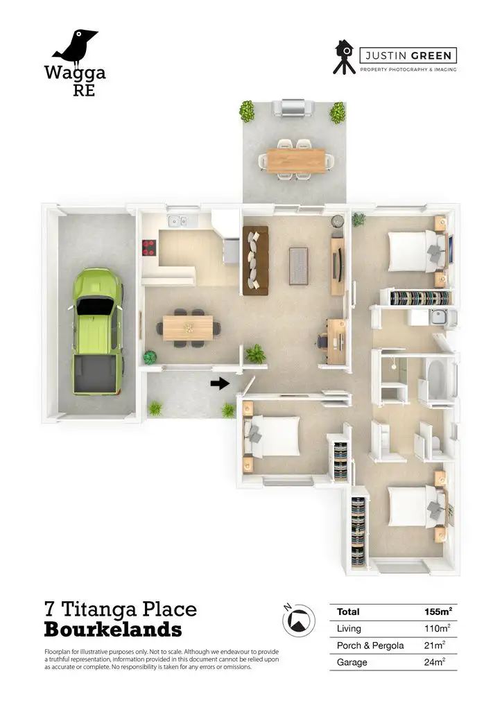 Floorplan of Homely house listing, 7 Titanga Place, Bourkelands NSW 2650