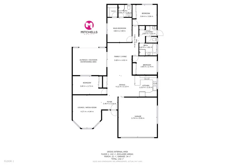 Floorplan of Homely house listing, 16 Magellan Circuit, Urraween QLD 4655