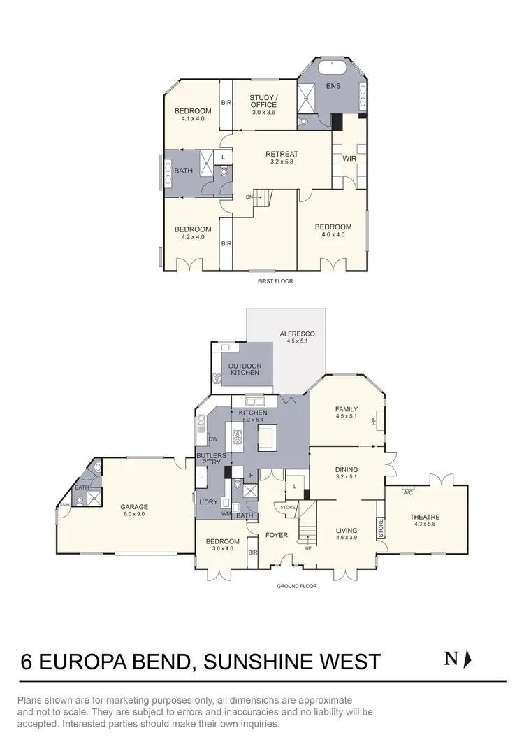 Floorplan of Homely house listing, 6 Europa Bend, Sunshine West VIC 3020