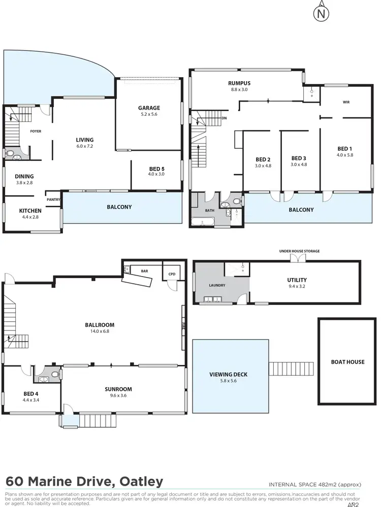 Floorplan of Homely house listing, 60 Marine Drive, Oatley NSW 2223