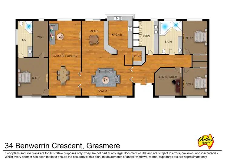 Floorplan of Homely house listing, 34 Benwerrin Crescent, Grasmere NSW 2570