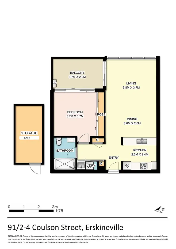 Floorplan of Homely apartment listing, 91/2 Coulson Street, Erskineville NSW 2043