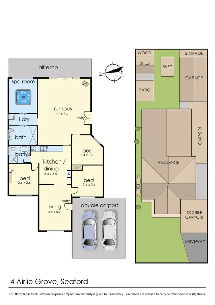 Floorplan of Homely house listing, 4 Airlie Gve, Seaford VIC 3198