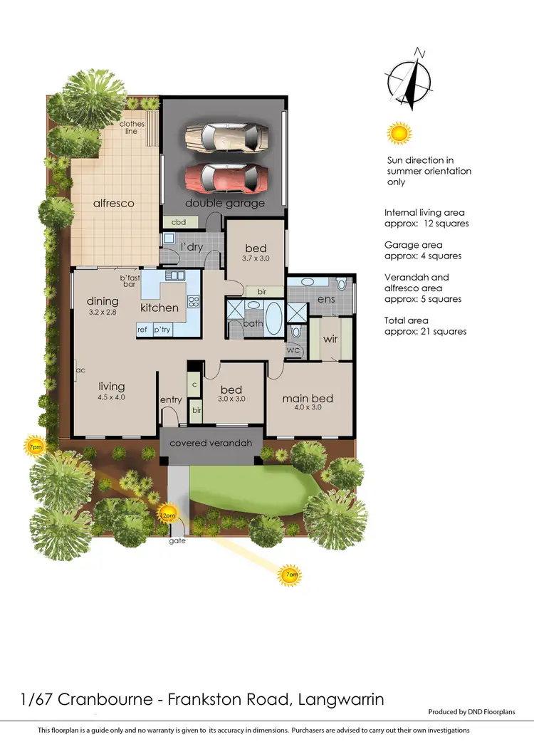 Floorplan of Homely unit listing, 1/67 Cranbourne-Frankston Road, Langwarrin VIC 3910