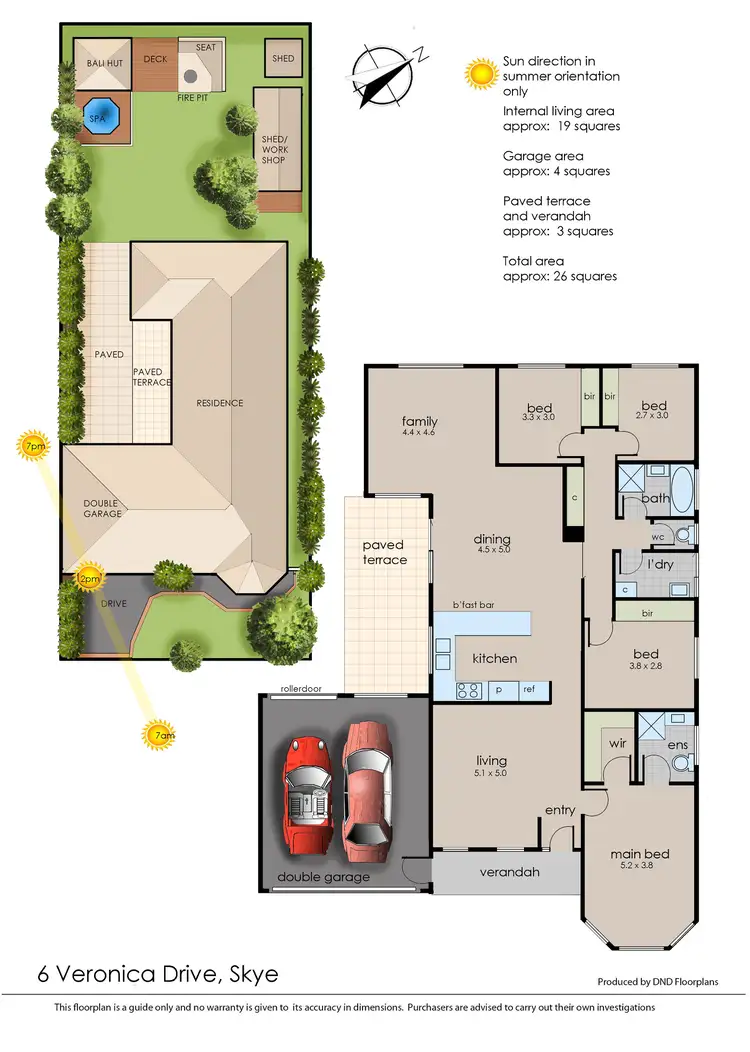 Floorplan of Homely house listing, 6 Veronica Drive, Skye VIC 3977