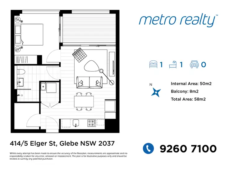 Floorplan of Homely apartment listing, 414/11 Wentworth Street, Glebe NSW 2037