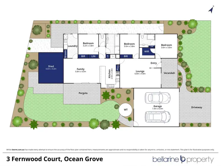 Floorplan of Homely house listing, 3 Fernwood Court, Ocean Grove VIC 3226