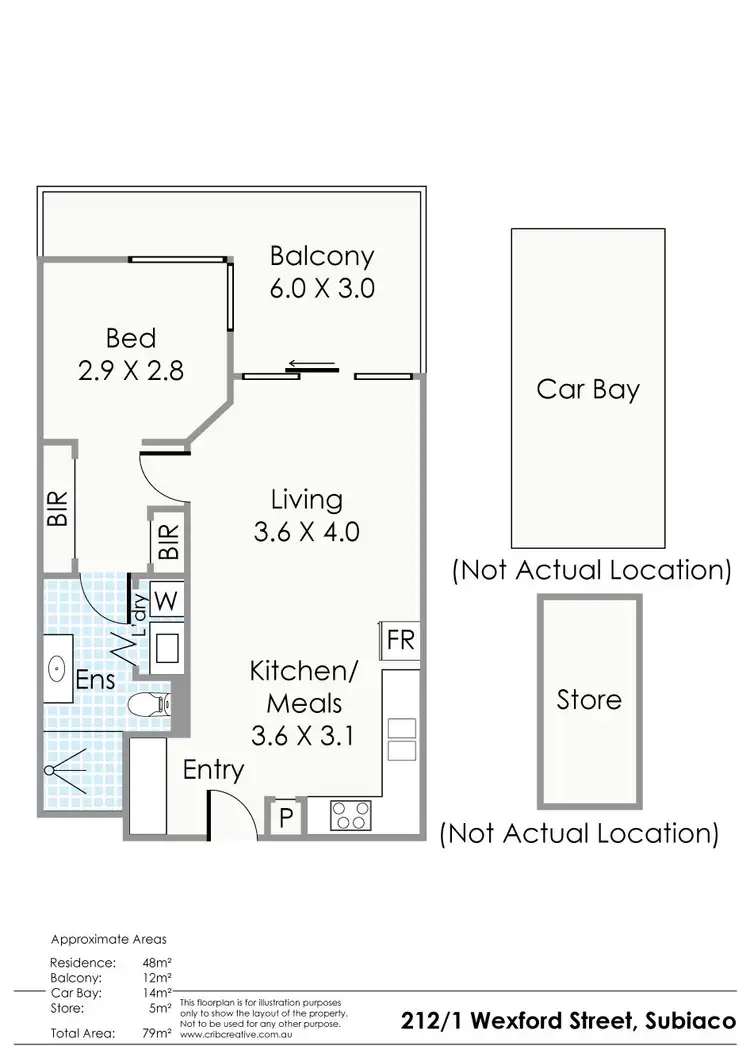 Floorplan of Homely apartment listing, 212/1 Wexford Street, Subiaco WA 6008