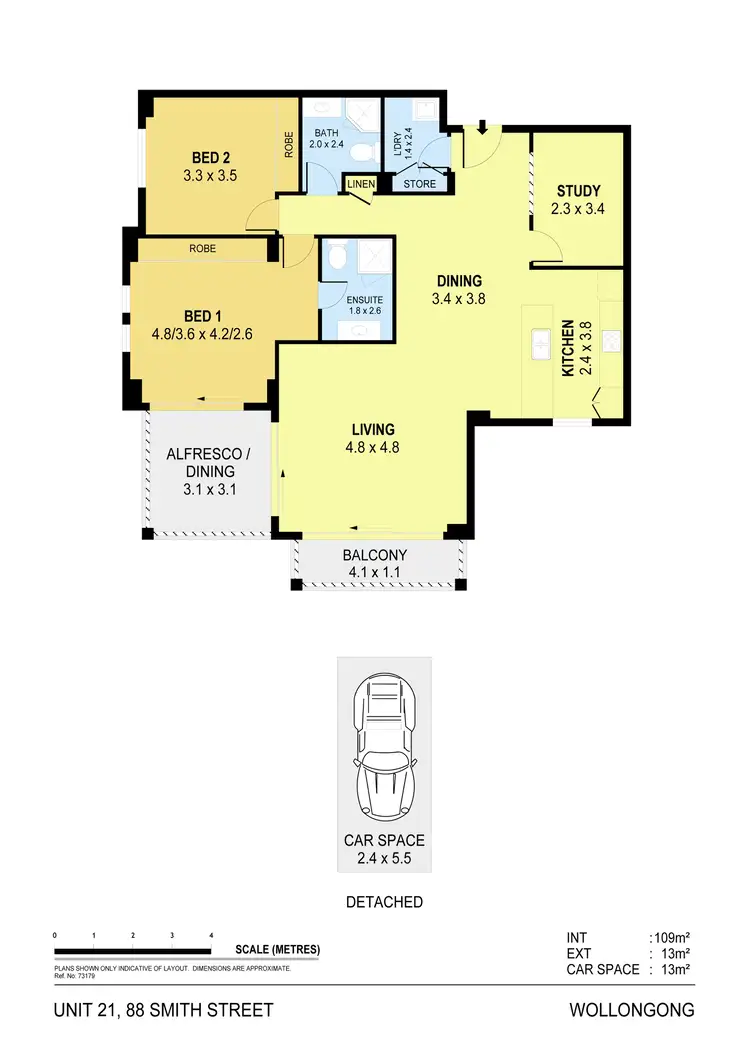 Floorplan of Homely apartment listing, 21/88 Smith Street, Wollongong NSW 2500