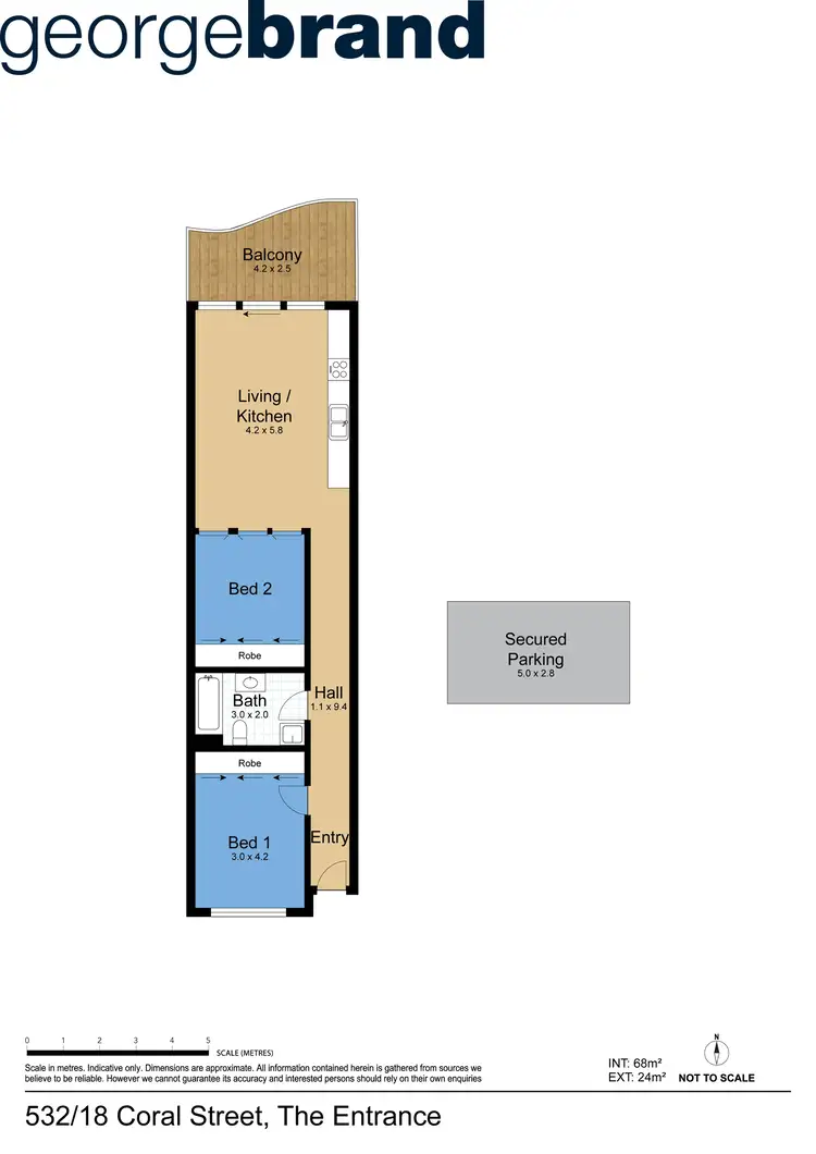 Floorplan of Homely apartment listing, 532/18 Coral Street, The Entrance NSW 2261
