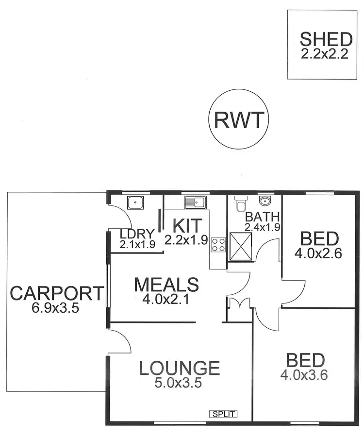 Floorplan of Homely house listing, 1/25 Heddle Avenue, Murray Bridge SA 5253
