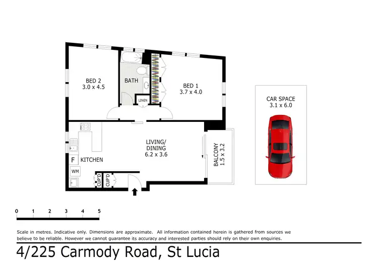 Floorplan of Homely unit listing, 4/225 Carmody Road, St Lucia QLD 4067