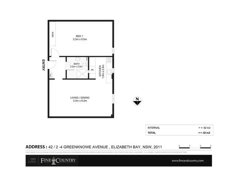 Floorplan of Homely apartment listing, 42/2-4 Greenknowe Ave, Elizabeth Bay NSW 2011