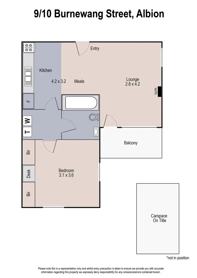 Floorplan of Homely apartment listing, 9/10 Burnewang Street, Albion VIC 3020