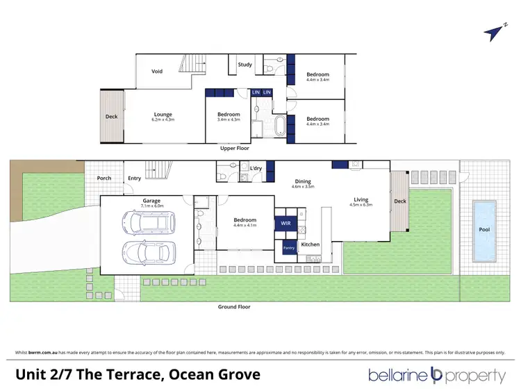 Floorplan of Homely townhouse listing, 7B The Terrace, Ocean Grove VIC 3226