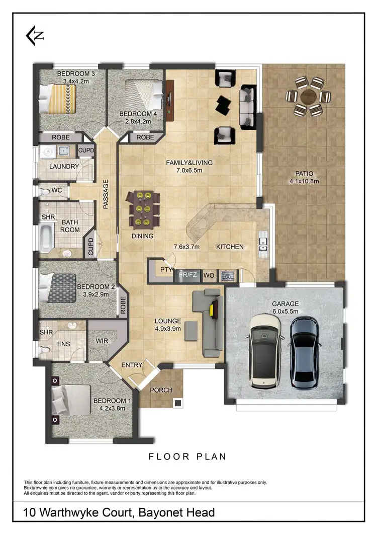 Floorplan of Homely house listing, 10 Warthwyke Court, Bayonet Head WA 6330