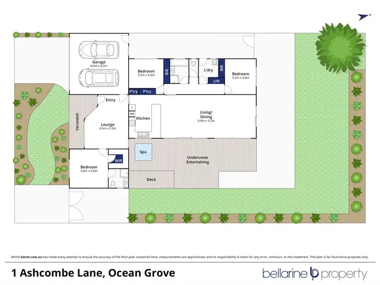 Floorplan of Homely house listing, 1 Ashcombe Lane, Ocean Grove VIC 3226