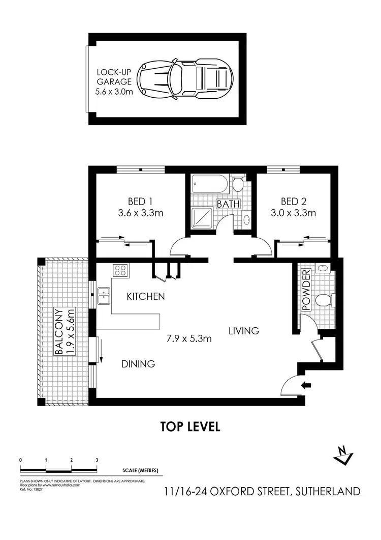 Floorplan of Homely apartment listing, 11/16-24 Oxford Street, Sutherland NSW 2232