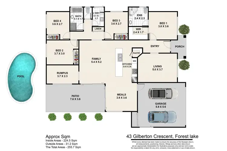 Floorplan of Homely house listing, 43 Gilberton Crescent, Forest Lake QLD 4078