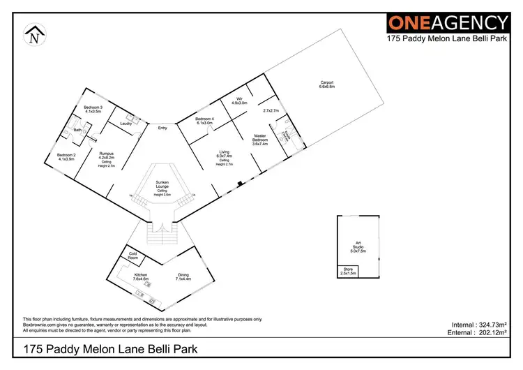 Floorplan of Homely rural property listing, 175 Paddy Melon Lane, Belli Park QLD 4562