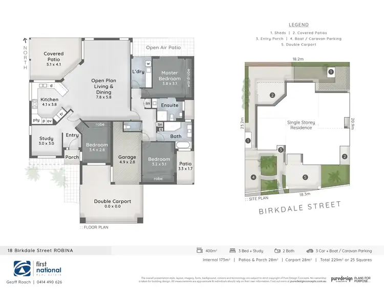 Floorplan of Homely house listing, 18 Birkdale Street, Robina QLD 4226