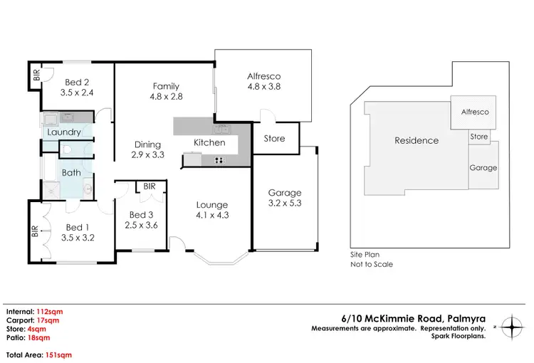 Floorplan of Homely villa listing, 6/10 Mckimmie Road, Palmyra WA 6157