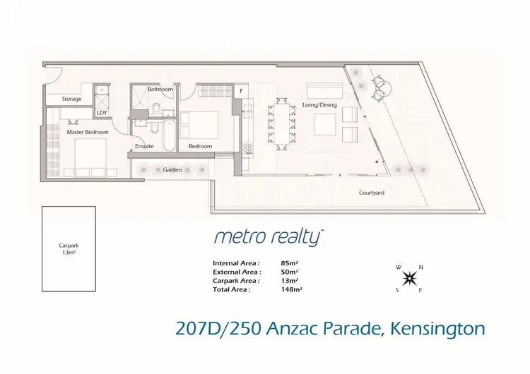 Floorplan of Homely apartment listing, 207d/250 Anzac Parade, Kensington NSW 2033