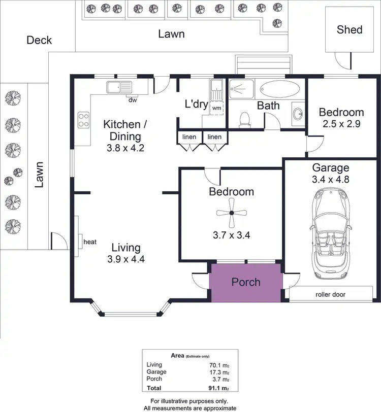 Floorplan of Homely unit listing, 4/37- 39 Aldridge Terrace, Marleston SA 5033